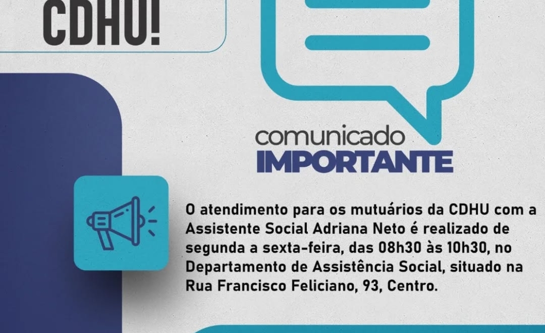 Atendimento para os mutuários da CDHU