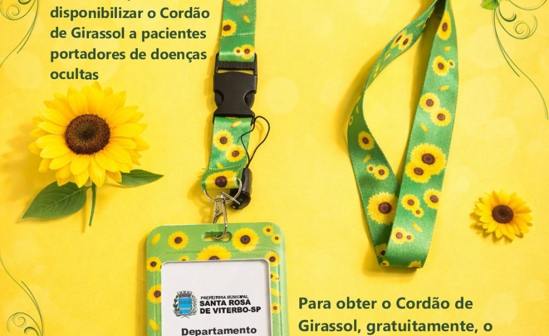 Prefeitura passa a disponibilizar o Cordão de Girassol a pacientes com doenças ocultas