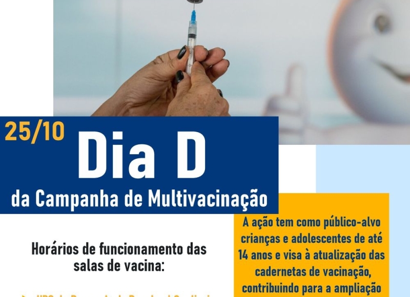 Acontece neste sábado o Dia D de Vacinação
