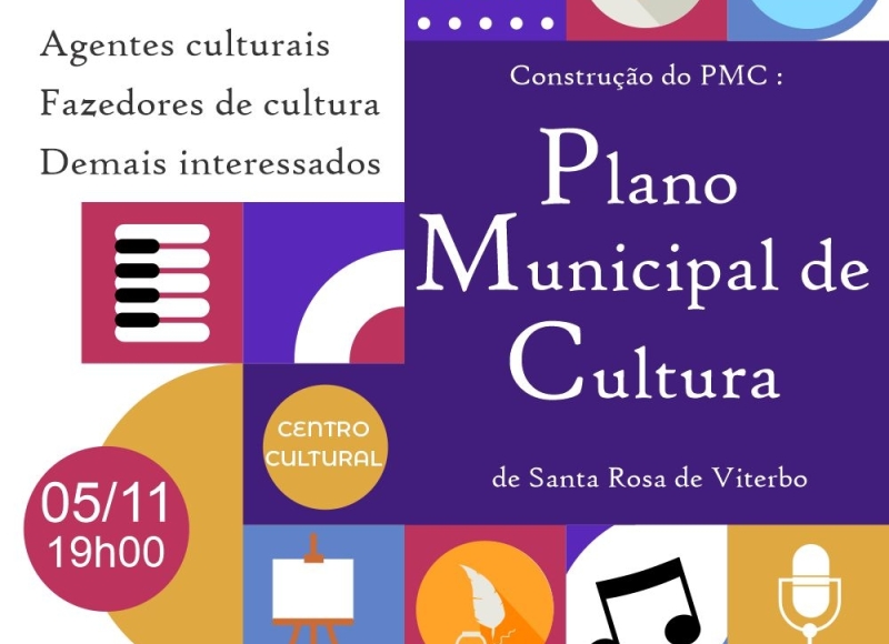 Convite: Construção do Plano Municipal de Cultura de Santa Rosa de Viterbo