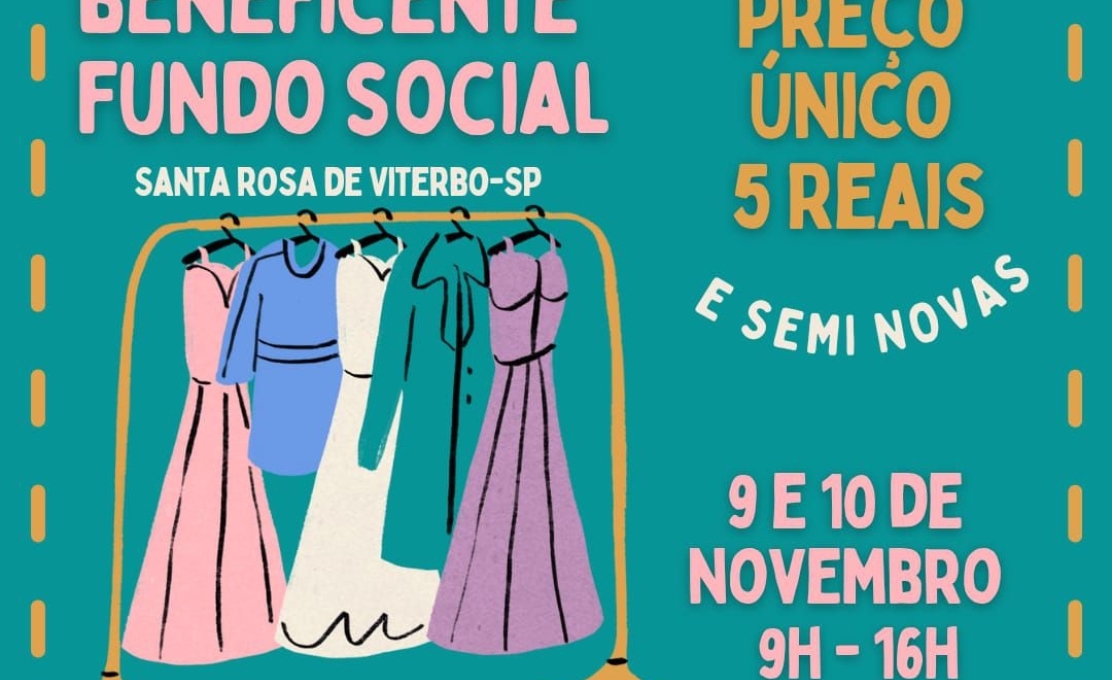 Participe do Bazar do Fundo Social de Solidariedade!