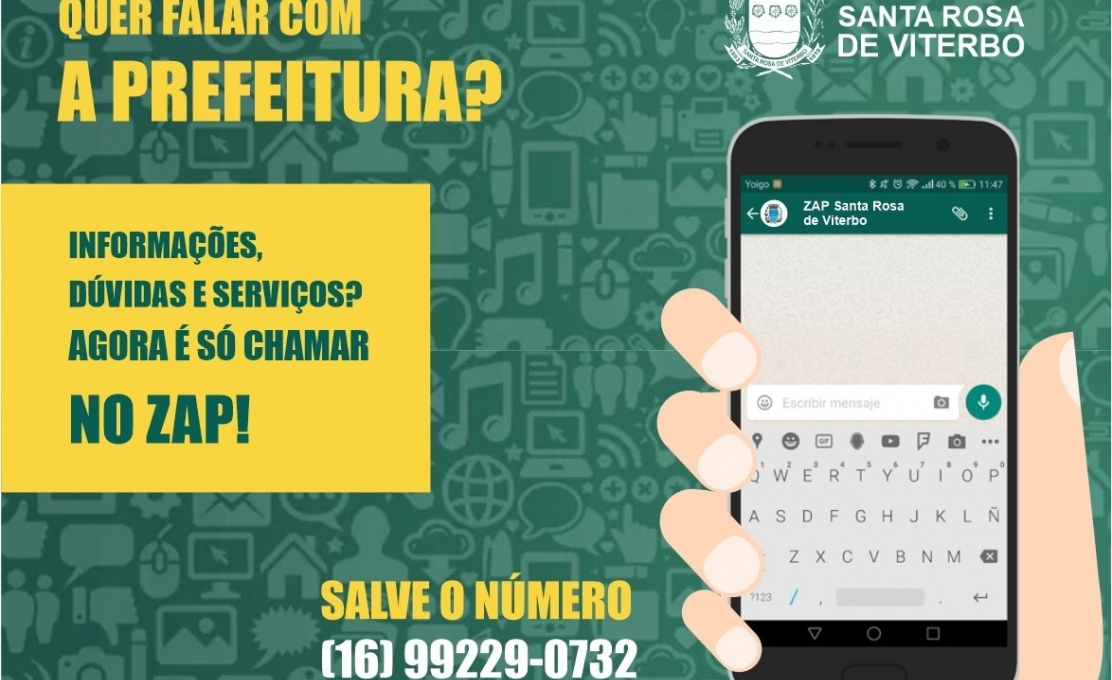 Prefeitura passa a oferecer atendimento via plataforma do WhatsApp