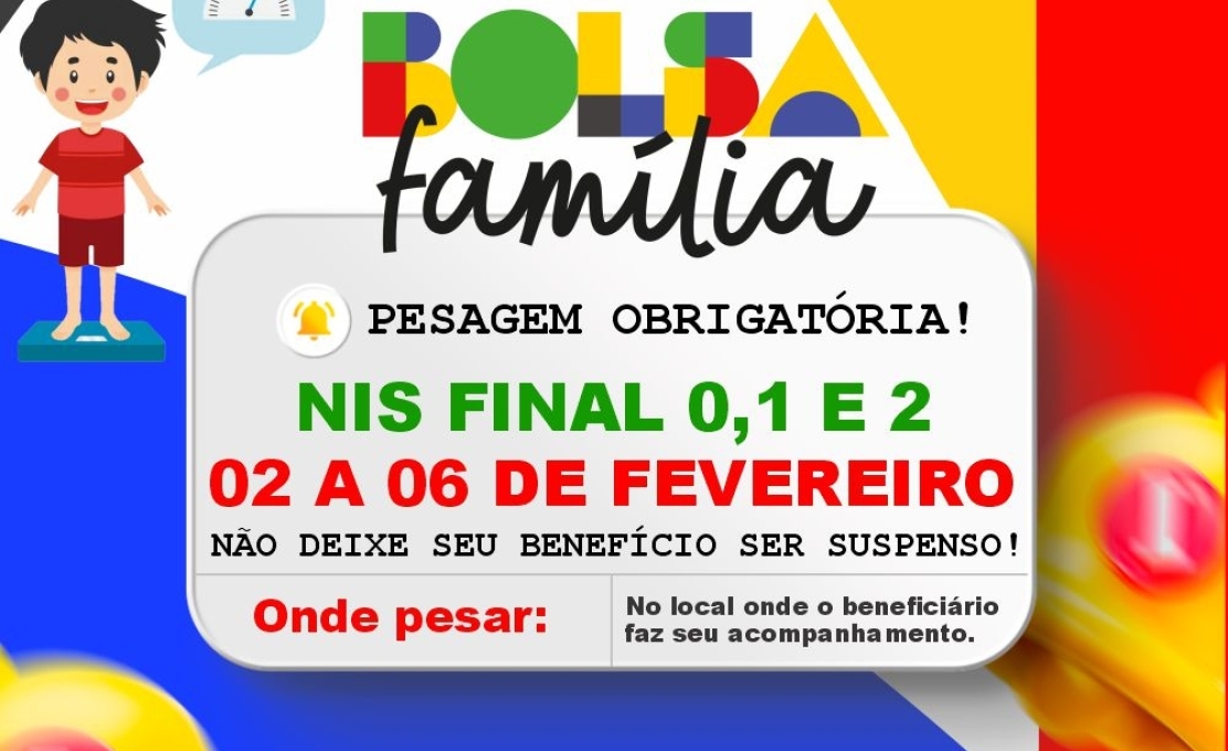 ATENÇÃO BENEFICIÁRIOS DO BOLSA FAMÍLIA