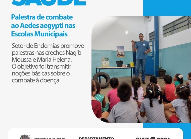 Escolas Municipais recebem palestras e teatro sobre o combate ao Mosquito Aedes Aegypti