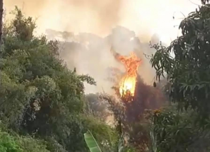 Focos de incêndios atingiram a cidade em diversos pontos nesta quarta-feira (8)