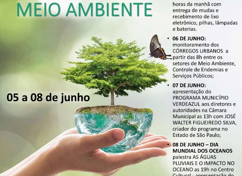 Prefeitura de Santa Rosa divulga programação da semana do meio ambiente