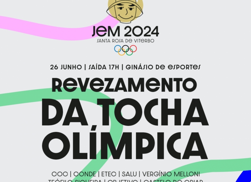 Revezamento da Tocha Olímpica e solenidade de abertura do JEM: Santa Rosa tem quarta-feira de celebração do esporte