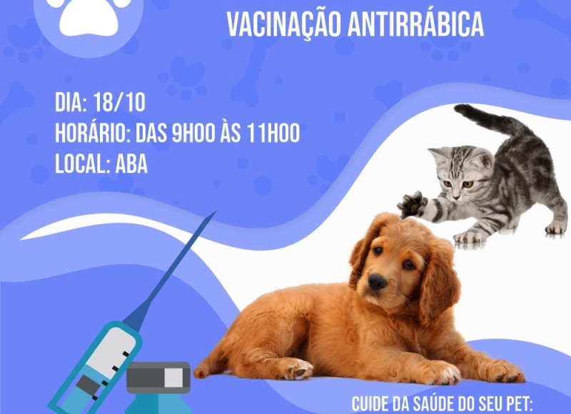 Aviso importante sobre a vacinação Antirrábica em cães e gatos