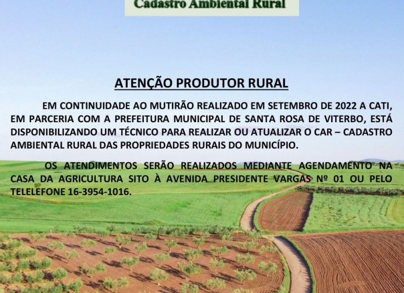 CADASTRO AMBIENTAL RURAL 