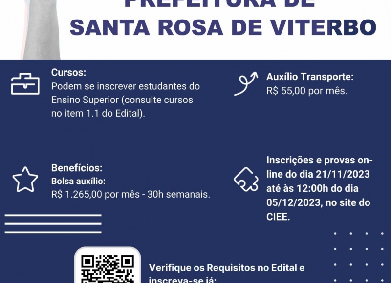 Processo Seletivo para Estágio na Prefeitura Municipal de Santa Rosa de Viterbo