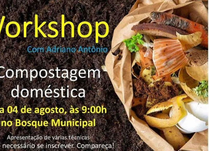 Workshop de Oficina de Compostagem acontece amanhã no Bosque Municipal