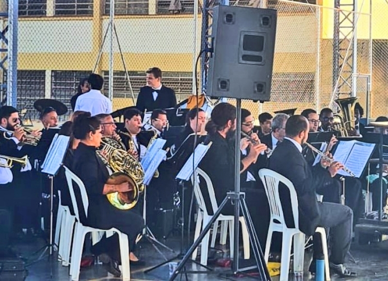 Banda Sinfônica de Santa Rosa de Viterbo tocou em Ribeirão Preto