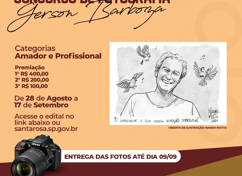 Concurso de fotografia Gerson Barboza é lançado neste sábado (28) 