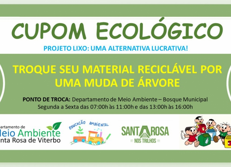 Ação Educativa do Departamento de Meio Ambiente convida a população a  trocar  reciclagem por mudas de árvores