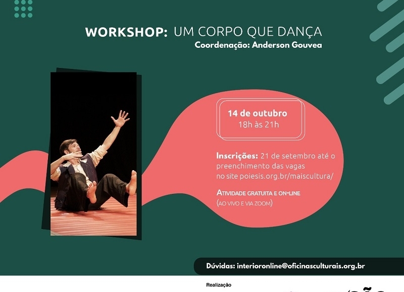 Inscrições estão abertas para workshop “Um corpo que dança”