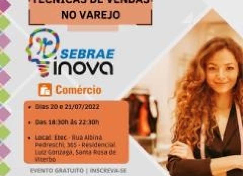 Sebrae abre vagas para curso de técnicas de vendas