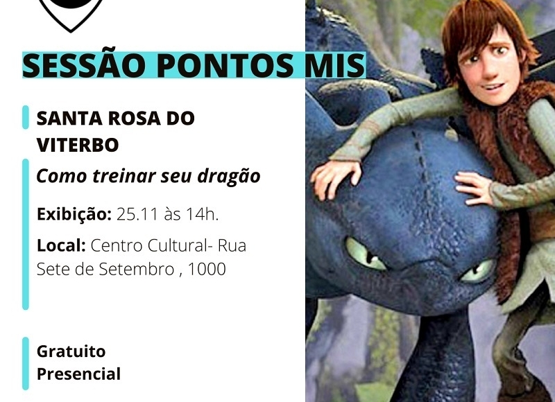 Prefeitura exibirá o filme “Como treinar o seu dragão”