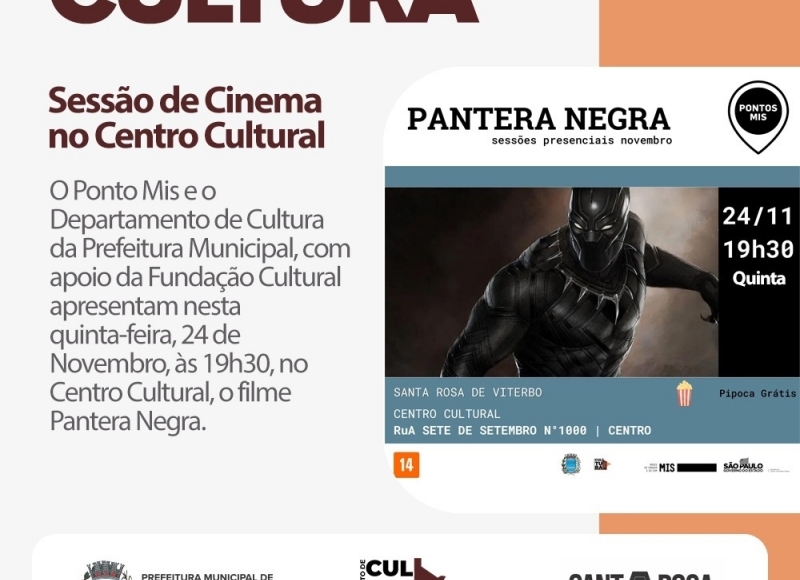 Quinta-feira tem Sessão de Cinema no Centro Cultural