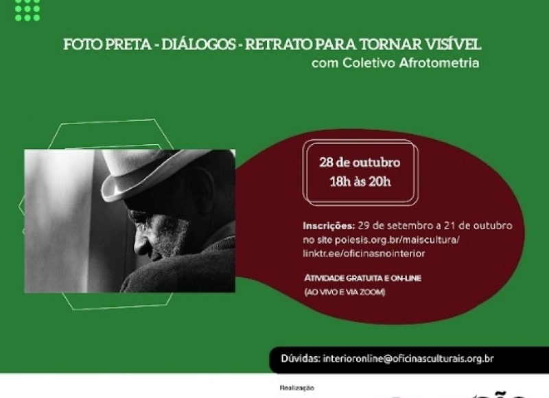 Inscrições abertas para debate “Foto preta - Diálogos - Retrato para tornar visível”