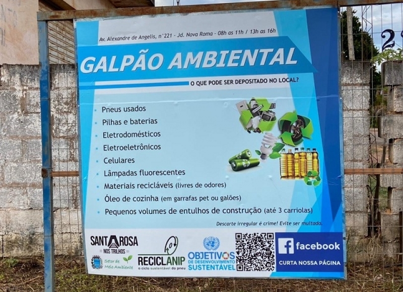 GALPÃO AMBIENTAL – LEVE SEU RESÍDUO E RESPEITE O MEIO AMBIENTE – NÃO CUSTA NADA