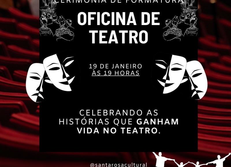 Alunos da Oficina de Teatro receberão certificados de conclusão de curso nesta sexta-feira