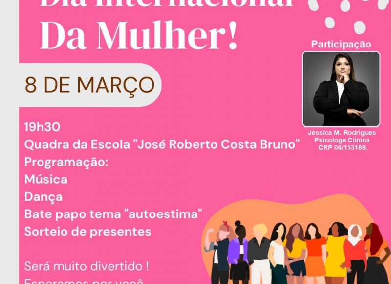 Comemoração do Dia Internacional da Mulher terá programação especial organizada pelo COMDIM