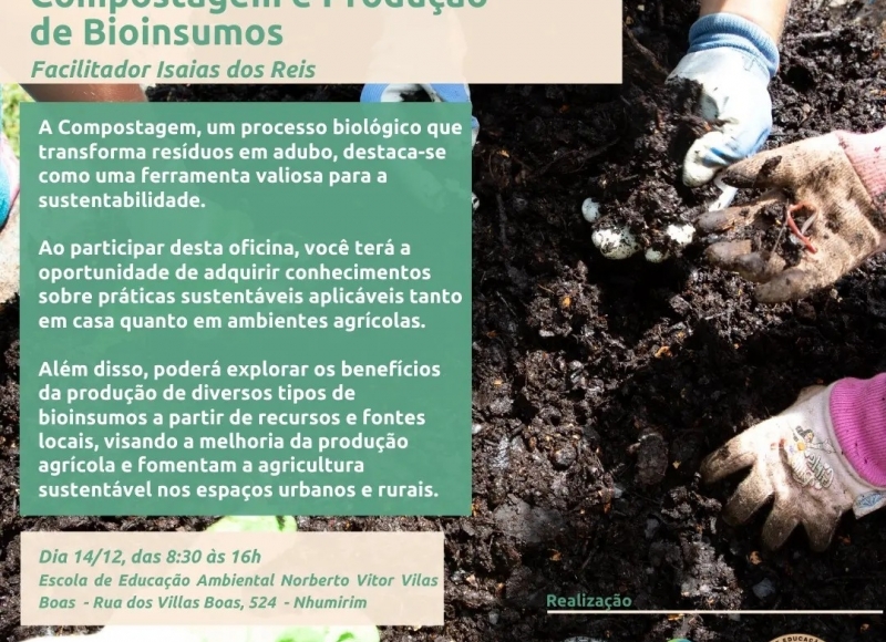 Convite para Oficina de Compostagem e Produção de Bioinsumos: Transformando Resíduos em Sustentabilidade