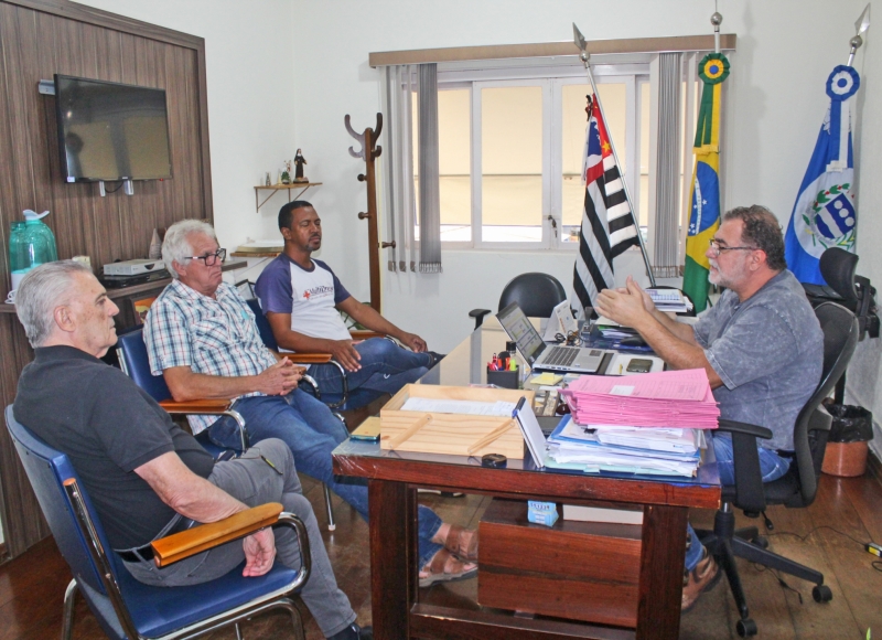 Omar Nagib recebe vereadores Lê da Farmácia e Alberto Lerco Coelho - Tchura, novo Presidente da Câmara Municipal