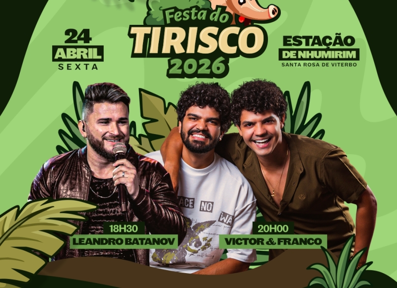 Festa do Tirisco 2026​​​​​​​ -  PROGRAMAÇÃO OFICIAL: SEXTA-FEIRA - 24/04