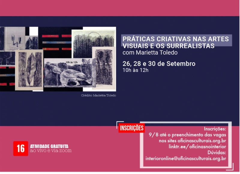 OFICINA PRÁTICAS CRIATIVAS NAS ARTES VISUAIS E OS SURREALISTAS