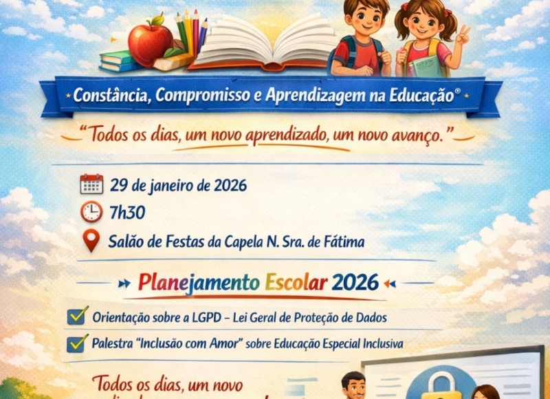  Ano Letivo 2026 – Prefeitura de Santa Rosa de Viterbo e Departamento Municipal de Educação em Movimento! 