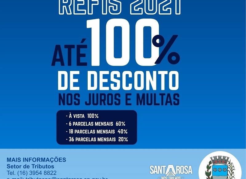 Contribuintes com débitos tem 2 meses para aderir ao programa REFIS