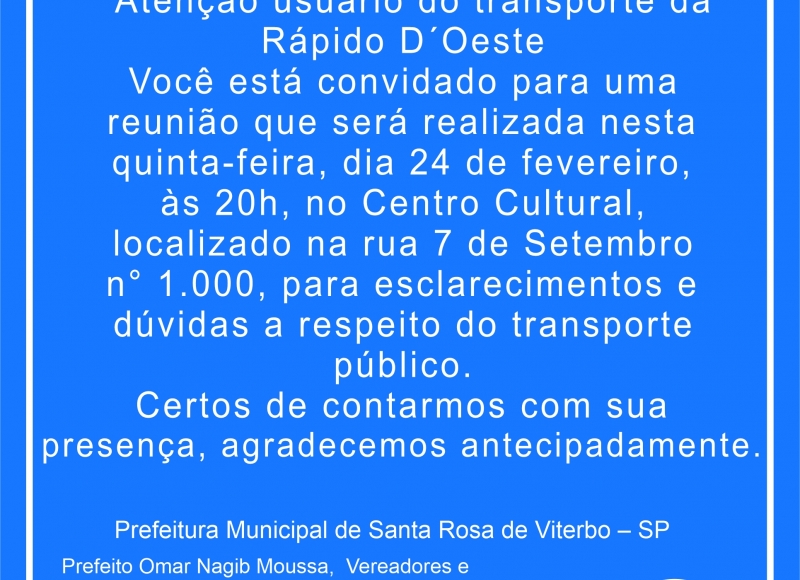 Reunião Prefeitura e Rápido D´oeste