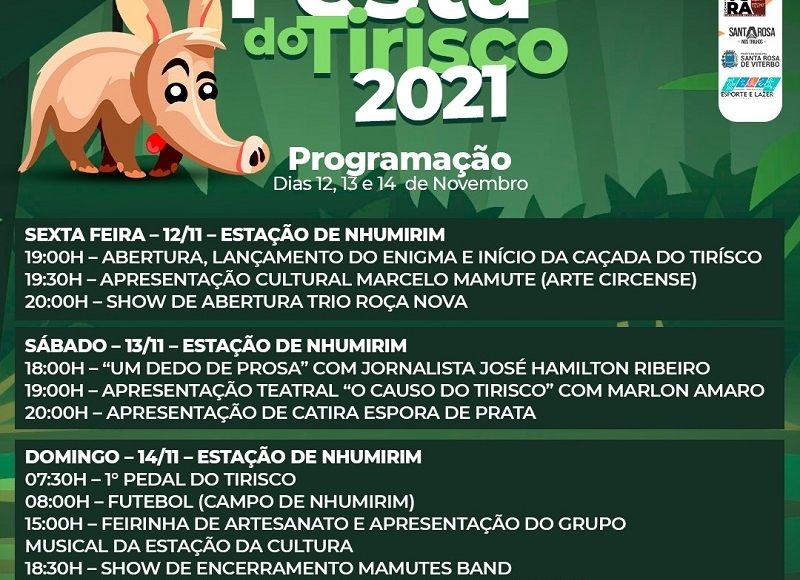 Prefeitura anuncia programação da Festa do Tirisco