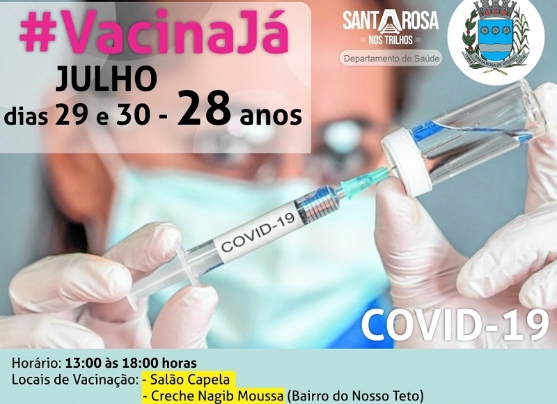 Vacina contra a Covid: Chegou a vez de quem tem 28 anos