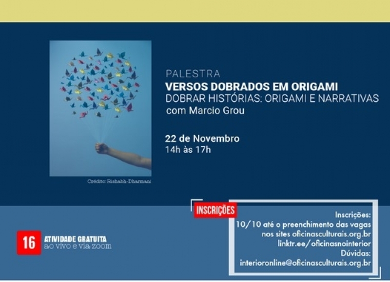 PALESTRA: VERSOS DOBRADOS EM ORIGAMI - DOBRAR HISTÓRIAS: ORIGAMI E NARRATIVAS