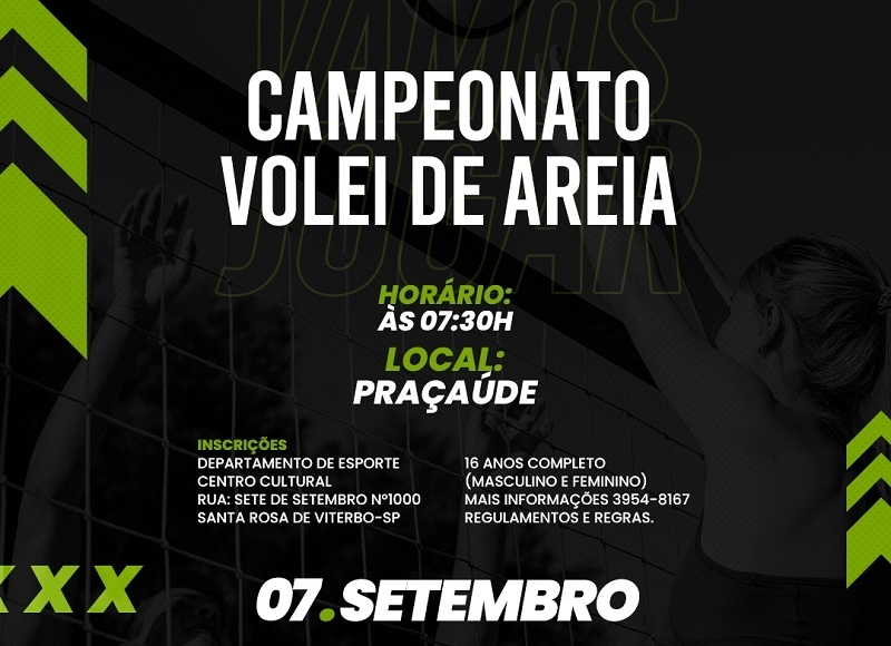 Campeonato de vôlei de areia acontece no Dia da Independência